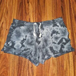 Colsie Black and White Tie-Dye Lounge Shorts Womens Size Small
